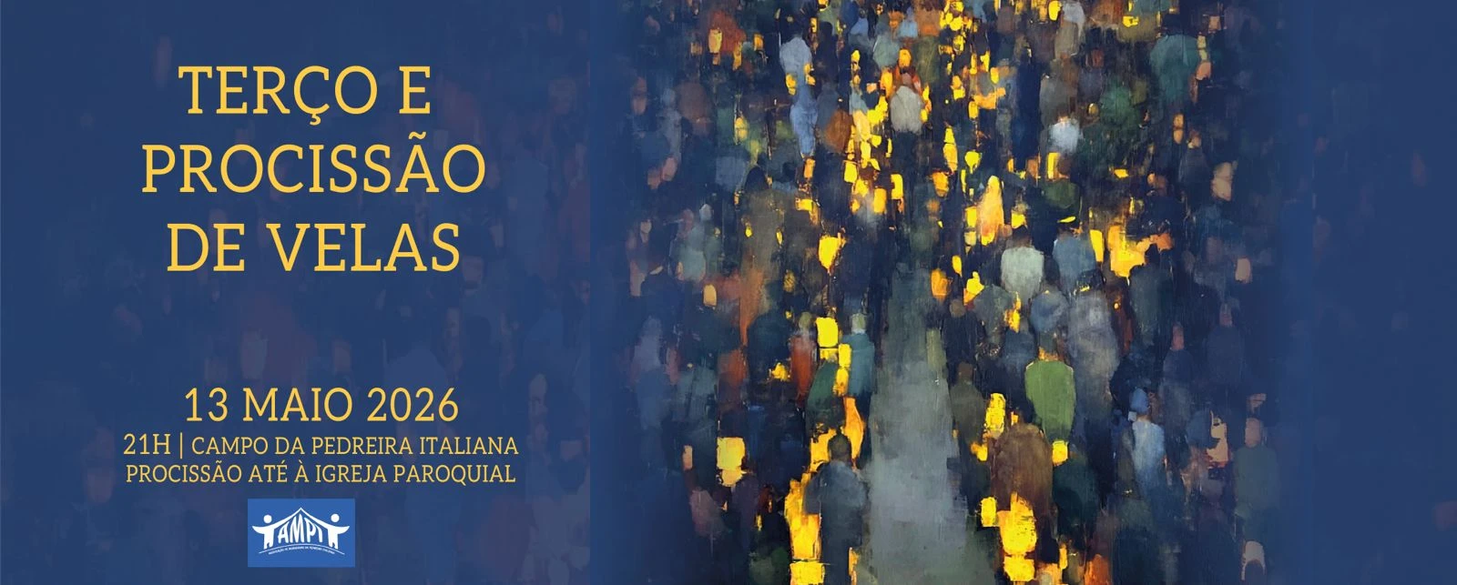 Banner 13 de Maio - Terço e Procissão de Velas