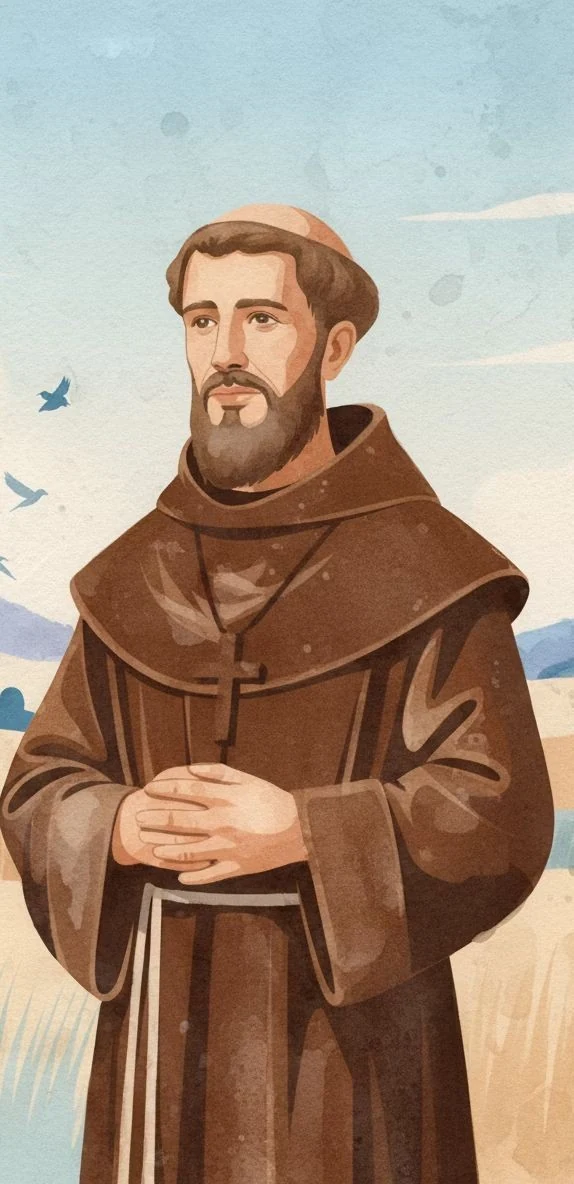 Ilustração de São Francisco de Assis